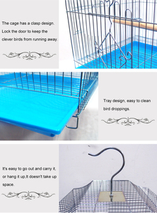Cage pour les oiseaux, appareil d'intérieur en fer, pliable et portable, petit, robuste et facile à nettoyer, pour perroquets, 1 pièce au meilleur <span class=keywords><strong>prix</strong></span> - Product Image 6