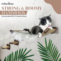 Nouvelle conception, hamac mural pour chat en bois écologique à motifs animaliers, perchoirs et étagères, meubles pour animaux de compagnie pour dormir