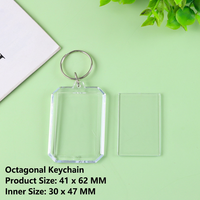 Transparenter Acryl-Foto-Schlüsselanhänger, Bilderrahmen-Schlüsselring, Individueller Bildhalter für Geschenke und Werbung