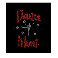 Modèle de strass DANCE MOM, design scintillant pour la danse, effet de strass dispersés pour les pom-pom girls, transfert de paillettes