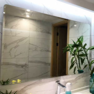 <span class=keywords><strong>Espejo</strong></span> de Pared Rectangular Grande para <span class=keywords><strong>Baño</strong></span>, <span class=keywords><strong>Espejo</strong></span> Plateado con Borde Triple Biselado de <span class=keywords><strong>60x90</strong></span> cm - Product Image 4