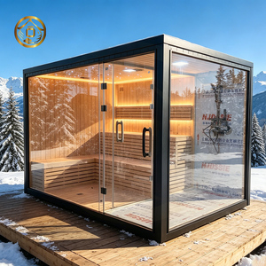 Nouvelle Arrivée TRIUNITY SAUNA : Grande Sauna à Infrarouge et Électrique à Granulés de Bois, Bain Froid avec Réservoir d'Eau et Poêle Intégré - Offre Spéciale - Product Image 1