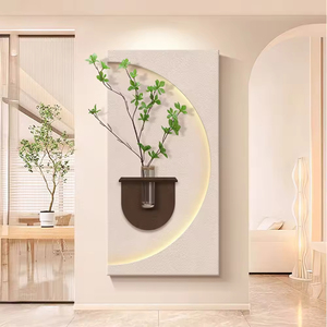 Decoración de Interiores Nórdica con Superficie de Arenisca Acrílica, Pinturas, Lámparas LED y Jarrones - Product Image 2