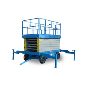 Mini elevador de tijera eléctrico pequeño con batería hidráulica de 4-10m para uso en almacén - Product Image 1