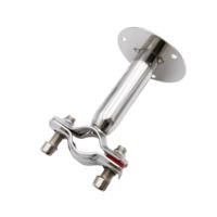 Support de tuyau en acier inoxydable 304 poli forgé, type rond, pince de suspension réglable
