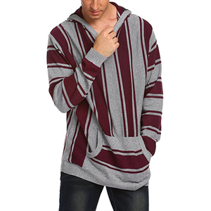 Sudadera con capucha mexicana personalizada a rayas para hombre - Product Image 1