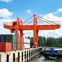 Grue portique sur rail à double poutre de 50 tonnes, type RMG, pour ports intérieurs uniquement, destinée aux terminaux logistiques de conteneurs lourds