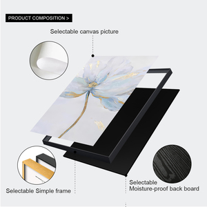 Decoración del hogar arte escandinavo Floral lienzo impresión póster pintura abstracta pared nórdica póster imagen para sala de estar - Product Image 4