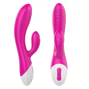 Usb Opladen Hoofd Dubbele Schok Massage Stick 8 Frequentie 5-Speed Clitorale Stimulatie Vibrator Volwassen Seksspeeltje