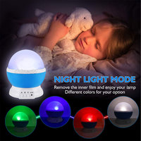 Lampe de Nuit LED Projecteur de Ciel Étoilé Lumière de Nuit Lampe de Table pour Bébé Décoration de Fête Projecteur Rotatif Étoiles Lune Galaxie