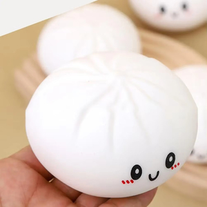 Juguete de simulación de dumplings y bollos rellenos al vapor, de rebote lento, suave, para apretar, descompresión, antiestrés, regalos - Product Image 2