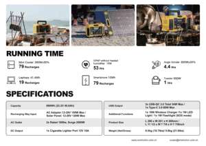 Lampe de poche avec mode SOS Station d'alimentation portable 1000W LFP <span class=keywords><strong>Batterie</strong></span> 808Wh Banque d'alimentation portable pour les activités de <span class=keywords><strong>randonnée</strong></span> - Product Image 4