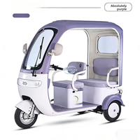 Tricycle électrique de loisirs à double usage passagers et marchandises, scooter à 3 roues à double rangée pour le transport d'adultes et d'enfants