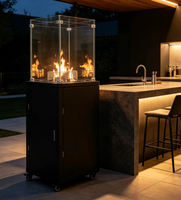 Cheminées électriques modernes en bois, chauffage à effet de flamme réelle pour usage intérieur dans les hôtels et les cours de maisons d'hôtes