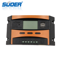 Suoer nouveau 10a 20a 30a Lithium fer lifepo4 chargeur de batterie régulateurs 12V 24V Auto double USB PWM contrôleur de Charge solaire
