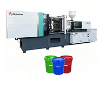 Machine de moulage par injection horizontale hydraulique contrôlée par PLC, à économie d'énergie, pour la production de seaux à peinture en plastique PC/ABS/PP/PET