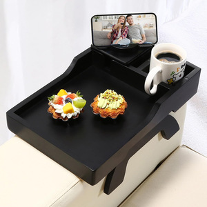 Sofa Armrest Tray Foldable Multi Purpose <b>Magnetic</b> Storage Living Room Snack <b>Plate</b> Center Position Tree Material - Product Image 1