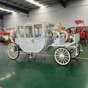 Chariot électrique blanc Chariot à chevaux royal Transport spécial personnalisé <span class=keywords><strong>Voiture</strong></span> à cheval de tourisme de <span class=keywords><strong>mariage</strong></span> - Product Image 3