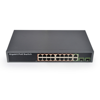SDAPO psep3216s PSE1622GD harga pabrik penjualan terlaris 16 + 2 + 2SFP Poe Switch semua Gigabit 48V jaringan tidak dikelola PoE Switch