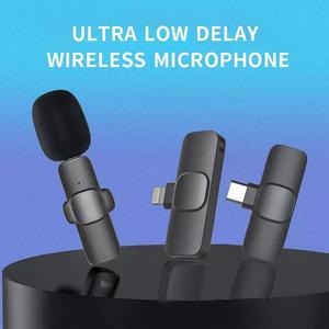 Micrófono Lavalier inalámbrico, minimicrófono con cancelación de ruido para entrevista en vivo, vlog, transmisión en vivo al aire libre, gran oferta - Product Image 3