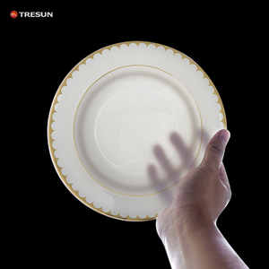 Plato de Cena Redondo Plano de Porcelana Fina, Diseño Nuevo y Único de China 2024, Color Blanco, para Postre o Sopa, para <span class=keywords><strong>Restaurante</strong></span> - Product Image 3