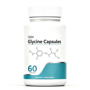 Cápsulas de Glicine OEM, Favorecen la Relajación, la Calidad del Sueño, la Formación de Colágeno, el Apoyo a los Neurotransmisivos, Suplemento de Aminoácidos - Product Image 1