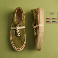 Chaussures unisexes en daim lavé à lacets, baskets vulcanisées à semelle épaisse, style rétro japonais, respirantes, pour le skate, en coton, printemps-été 2026