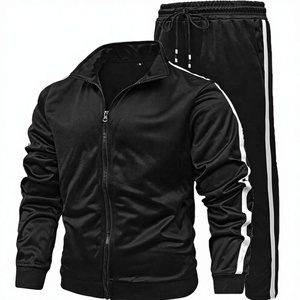 Ensemble 2 pièces réversible respirant pour homme : Survêtement à capuche et pantalon de jogging grande taille pour l'hiver - Product Image 1