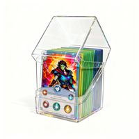 Boîte à cartes en acrylique pour jeux de cartes TCG, capacité supérieure à 100 cartes transparentes, écologique et portable