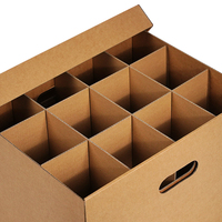 Caixa de Armazenamento de Papelão Ondulado Reciclado com Divisórias Múltiplas para Itens Frágeis, Mudanças e Envio, com Logotipo/Gravação Personalizada
