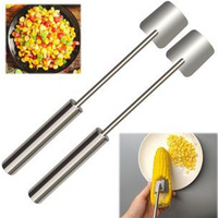 Éplucheur de maïs manuel plat en acier inoxydable, résistant au lave-vaisselle, couteau à maïs, éplucheur-râpe domestique, gadget de cuisine