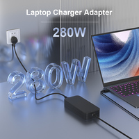 Cargador de Repuesto de Alta Calidad de 280W 20V 14A 3 Pines para Portátil MSI, Adaptador de Corriente Eléctrica con Función PD y Puerto DC