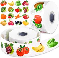 Étiquettes autocollantes en papier écologiques imperméables avec impression de logos pour l'emballage alimentaire des légumes, fourniture directe usine