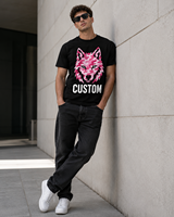 T-shirt décontracté et sportif pour homme, en satin imprimé 100 % coton, coupe ample, de marque personnalisée, haute qualité, nouveau style, 240 grammes