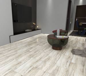 Sistema de Instalación Fácil con Clic, Tablas de Suelo SPC de 4 mm y 5 mm, Color Amarillo Claro, Aspecto de Concreto - Product Image 6