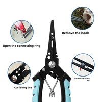 Pince de pêche multifonction en acier inoxydable, pince à bec effilé pour leurres VKTK263, accessoires de pêche