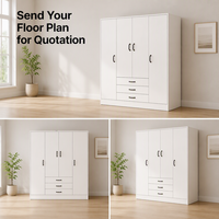Meilleures ventes - Armoire en bois sur mesure, armoire de chambre à coucher, porte en contreplaqué - Armoire pliante