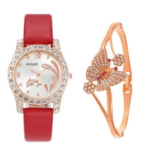 Amadi populaire exquis brillant dauphin mode femmes étudiant montre créatif frais papillon bracelet ensemble montre pour femmes - Product Image 2