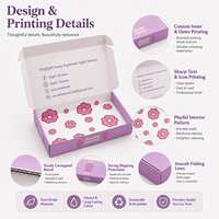 Boîtes en papier personnalisées violettes recyclées pour donuts, desserts, gâteaux, mochis et pâtisseries, vente en gros