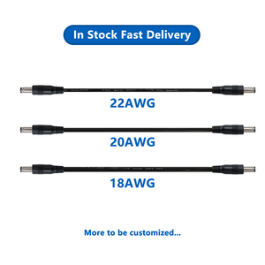 Câble électrique 2M 20AWG DC5521 mâle-mâle, cordon de lampe adapté aux boîtes lumineuses publicitaires LED et aux caractères lumineux - Product Image 5