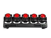 Tornado TB5 IP65 5x120W RGBL LED, même bibliothèque de canaux ACME, projecteur LED auxiliaire extérieur à tête mobile simple avec effet Wobble, connectable