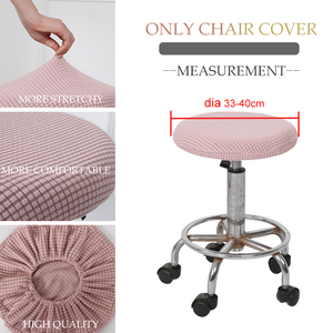 Jacquard <strong>Bar</strong> <strong>Stool</strong> <strong>Covers</strong>, Stretch Round Chair Seat <strong>Cover</strong>,Chair Seat Slipcovers - Product Image 3
