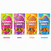 Nouveaux sacs personnalisés pour bonbons, sachets d'emballage refermables en aluminium de qualité alimentaire, pochettes Mylar autoportantes avec fenêtre
