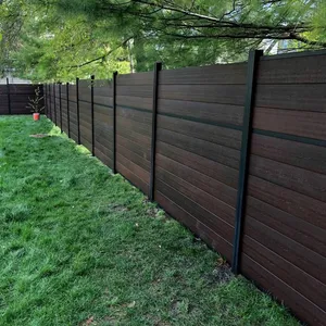 WPC欧式高品质共挤围栏防水防风WPC复合围栏花园围栏