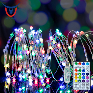 Guirnalda de Luces de Hadas que Cambian de Color - 33 pies, 100 LED, Cable Plateado USB, con Control Remoto y Temporizador, Luces de Hadas Estrelladas - Product Image 3