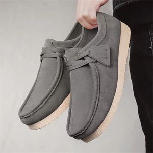 Soft Soled Casual Leather <b>Shoes</b> British Retro Style Lightweight Non-Slip Waterproof Thick Walking Style <b>shoes</b> for Men - Product Image 2