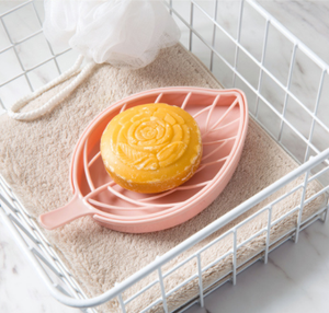 Leaf-Shaped Eco-Friendly Modern <b>Holder</b> With Draining Tray and Fashionable <b>Soap</b> <b>Dish</b> for Shower - Product Image 5