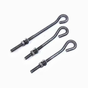 <span class=keywords><strong>ราคา</strong></span>สุดคุ้ม ตะขอเหล็กดำแบบ <span class=keywords><strong>J</strong></span> พร้อมน็อตและแหวนรอง สำหรับยึดแผงโซลาร์เซลล์บนหลังคา ขนาด M10 <span class=keywords><strong>M12</strong></span> M16 เกลียวเต็ม - Product Image 6