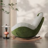 Fauteuil inclinable et à bascule de style pastoral crème, idéal pour la maison, le salon ou le balcon, pour une relaxation confortable, un joli canapé individuel.