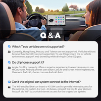 Adaptador Inalámbrico Exploter CarPlay Android Auto Dongle Android 13 Plug&Play para Modelos Tesla 3/Y/X/S - Reproductor de Video YouTube Netflix